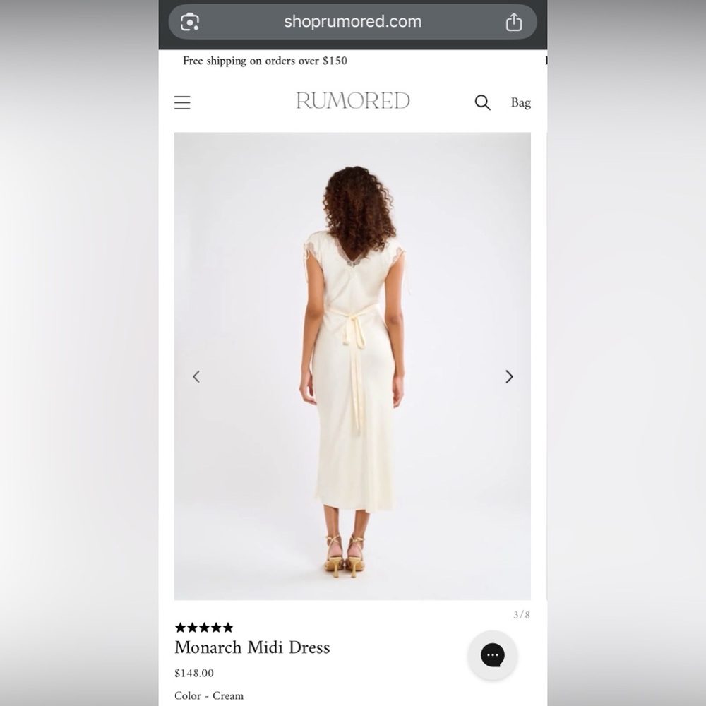 Rumored Buttercup Monarch Midi Dress - Picture 2 of 5